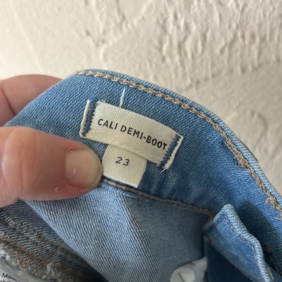 Madewell Cali Demi boot size 23 light wash jeans flare leg button fly - Picture 6 of 6